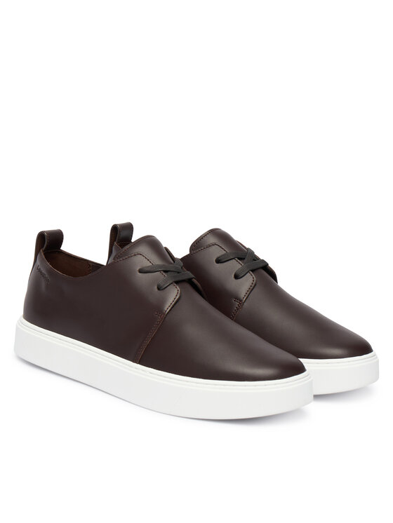 Calvin Klein Superge Calvin Klein Hybrid Clean Cup Derby Lth HM0HM02011 Bordo rdeča