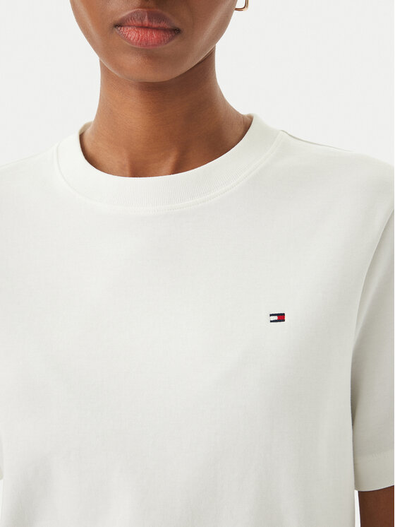 Tommy Hilfiger Tommy Hilfiger Camiseta WW0WW49646 Blanco Boxy Fit