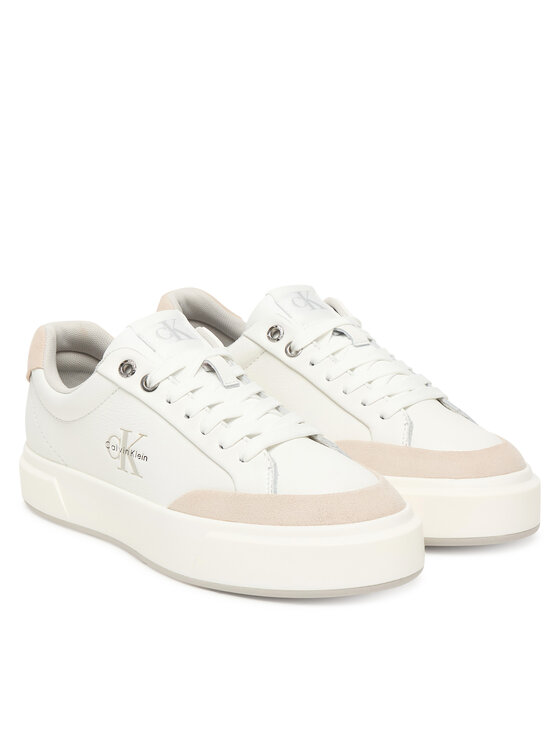 Calvin Klein Sneakers Calvin Klein Basket Cupsole Laceup Lth Mix YW0YW02023 Alb
