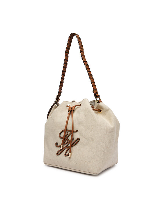 Tommy Hilfiger Soma Tommy Hilfiger Th Elev Summer Bucket Canvas AW0AW18631 Bēšs