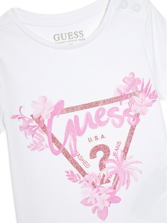 Guess Guess Majica A5GI03 K6YW4 Bela Regular Fit