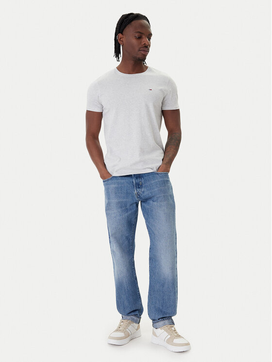 Tommy Jeans Tommy Jeans Marškinėliai DM0DM04411 Pilka Slim Fit