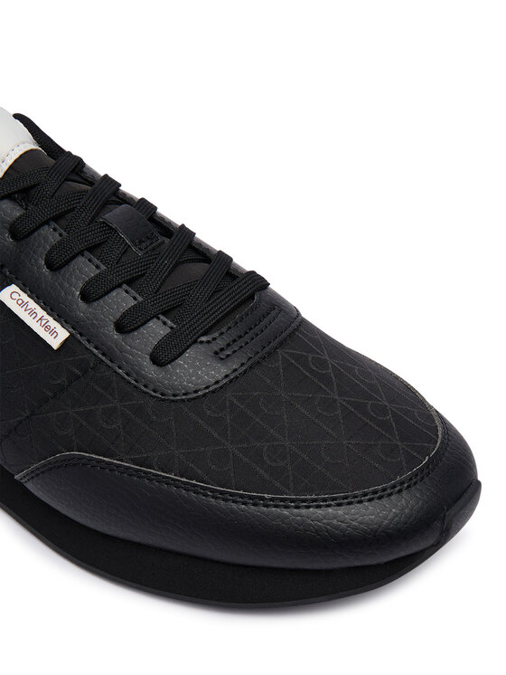 Calvin Klein Snīkeri Calvin Klein Retro Runner T Lth Aop Ny HM0HM02213 Melns