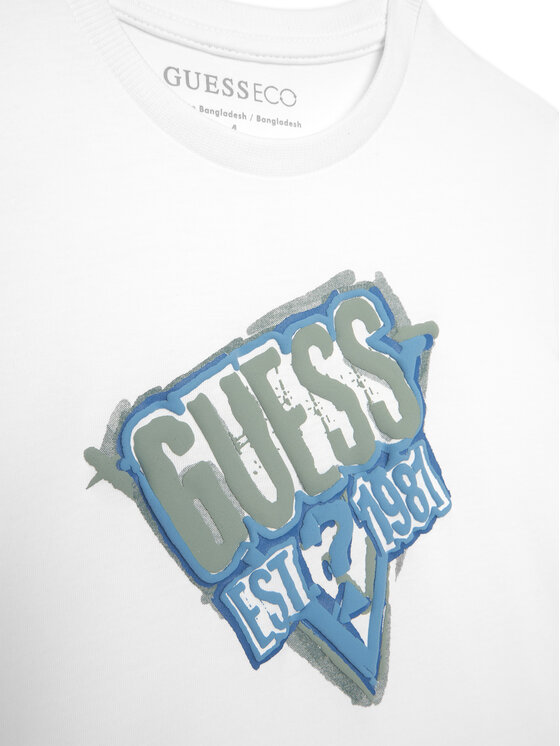 Guess Guess Camiseta N6GI14 K8HM4 Blanco Regular Fit