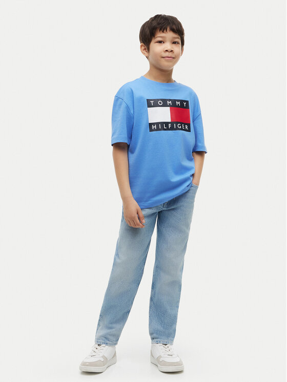 Tommy Hilfiger Tommy Hilfiger Camiseta Heritage KB0KB10340 Azul Regular Fit