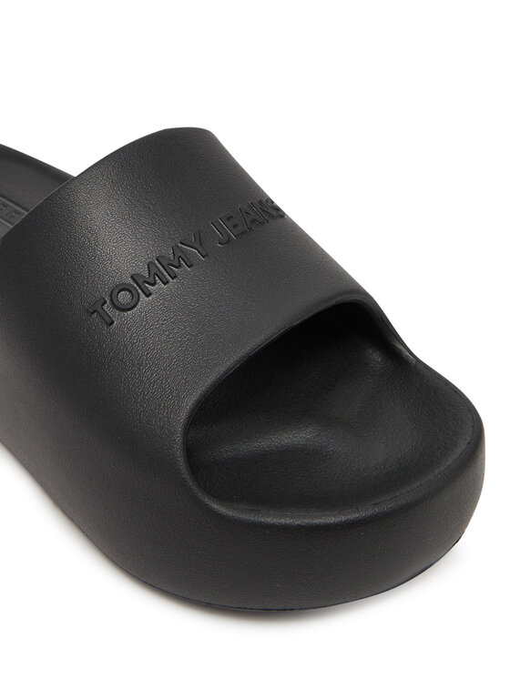 Tommy Jeans Klapki Tommy Jeans Tjw Chunky Pool Slide Ess EN0EN02879 Czarny