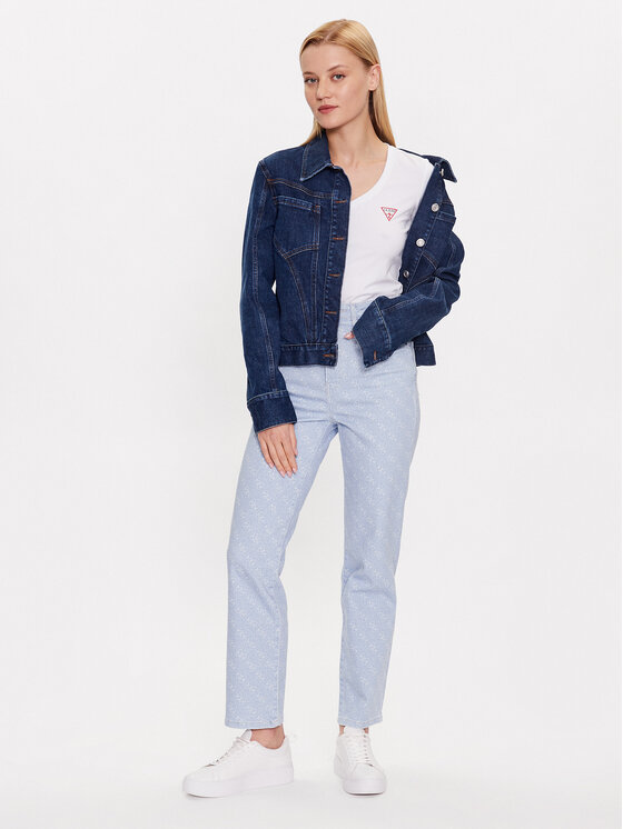 Guess Guess Majica W2YI45 J1314 Bela Slim Fit