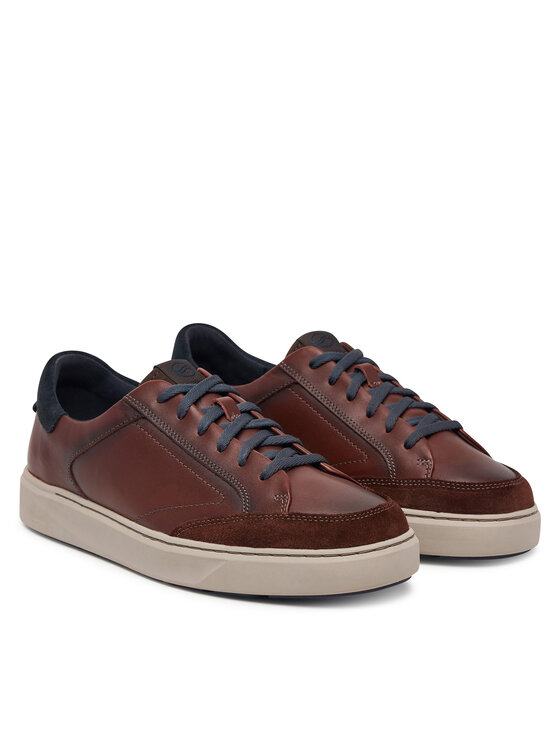 Clarks Sneakersy Clarks Code C Tie 26328042 Brązowy ciemny