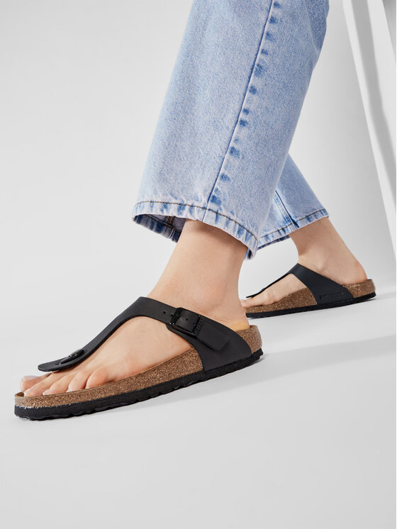 Birkenstock Japonke Birkenstock Gizeh 0043693 Črna