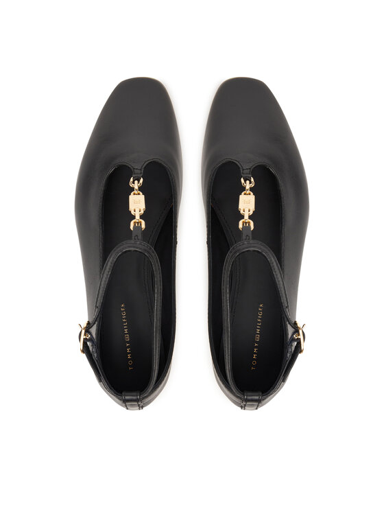 Tommy Hilfiger Ballerine Tommy Hilfiger Th-Bar Chain Ballet FW0FW09003 Nero