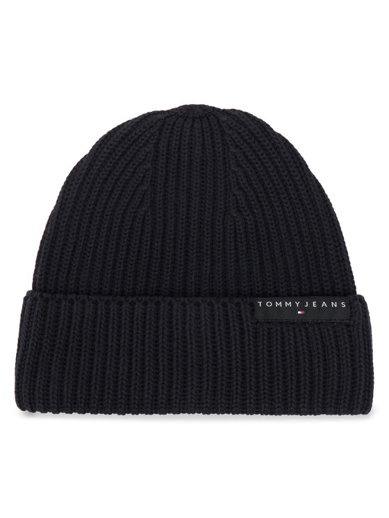 Tommy Jeans Σκούφος Tommy Jeans Tjm Linear Logo Beanie AM0AM14865 Μαύρο