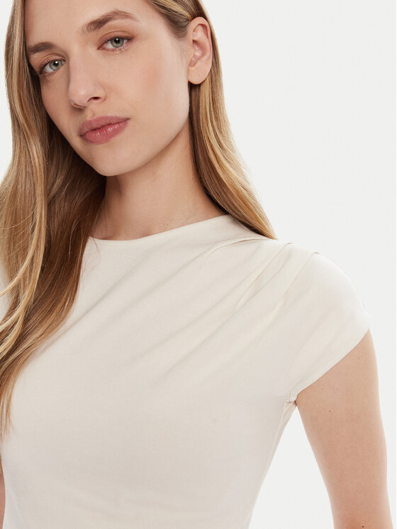 Calvin Klein Calvin Klein T-Shirt LV047B275G Εκρού Slim Fit