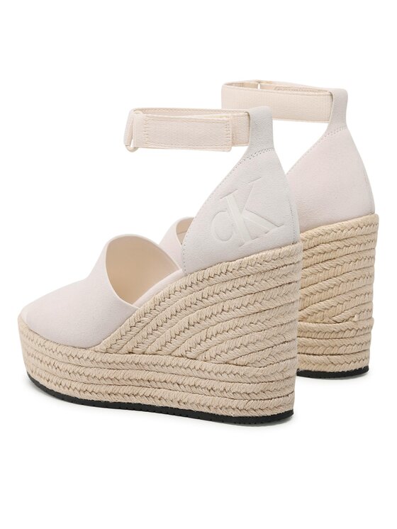 Calvin Klein Jeans Espadrillas Calvin Klein Jeans Wedge Sandal Wide Su Con YW0YW00963 Bianco