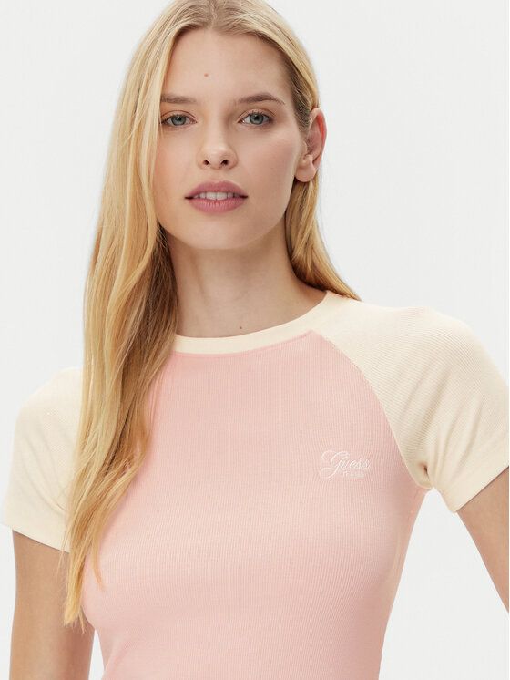 Guess Jeans Guess Jeans Футболка W5GP61 KA0H1 Рожевий Regular Fit