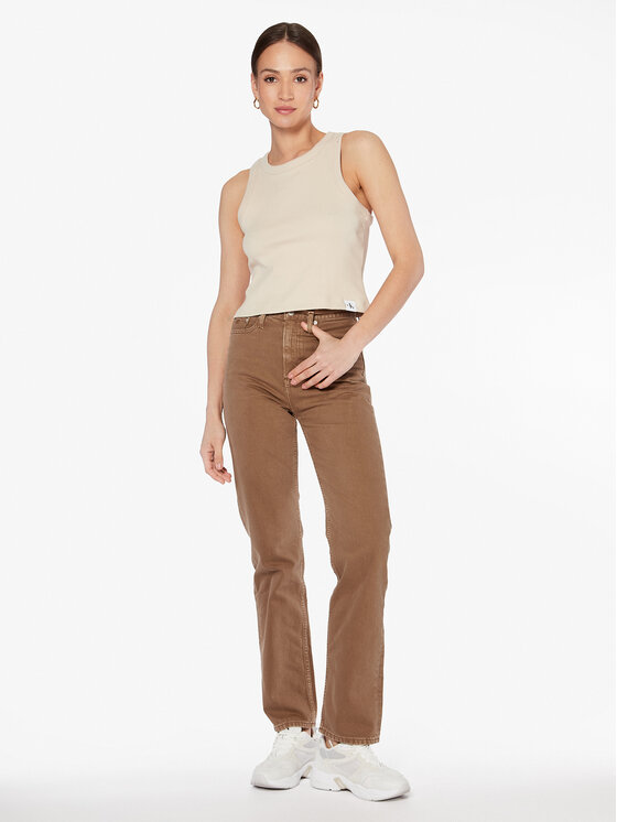 Calvin Klein Jeans Calvin Klein Jeans Top J20J221055 Beige Regular Fit