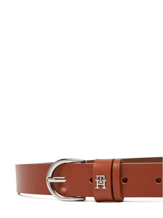 Tommy Hilfiger Dámsky opasok Tommy Hilfiger Essential Effortless 2.5 Sv AW0AW17279 Hnedá