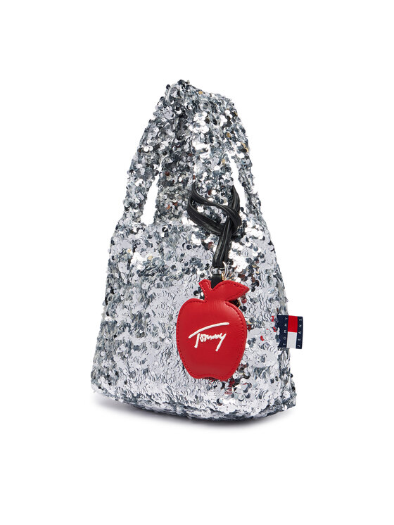 Tommy Jeans Τσάντα Tommy Jeans Tjw Bodega Sequins Shopper AW0AW19091 Ασημί