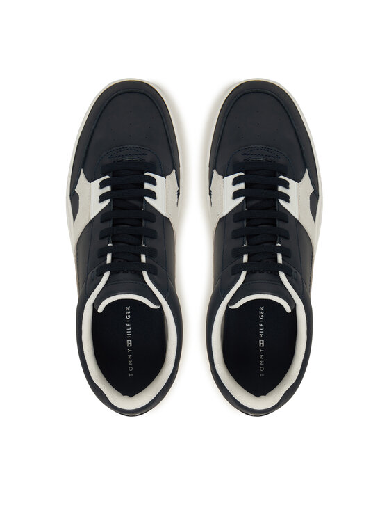 Tommy Hilfiger Laisvalaikio batai Tommy Hilfiger Th Court Craft Mix FM0FM05654 Tamsiai mėlyna