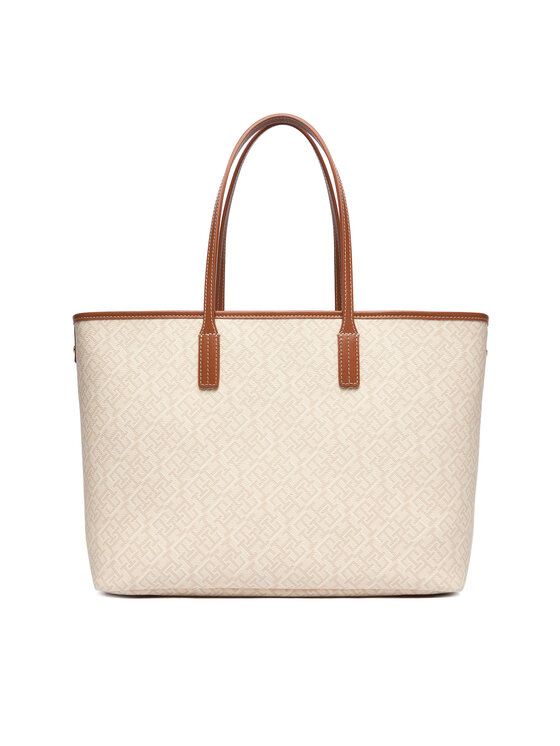 Tommy Hilfiger Rankinė Tommy Hilfiger Th Monoplay Tote Le AW0AW17416 Smėlio