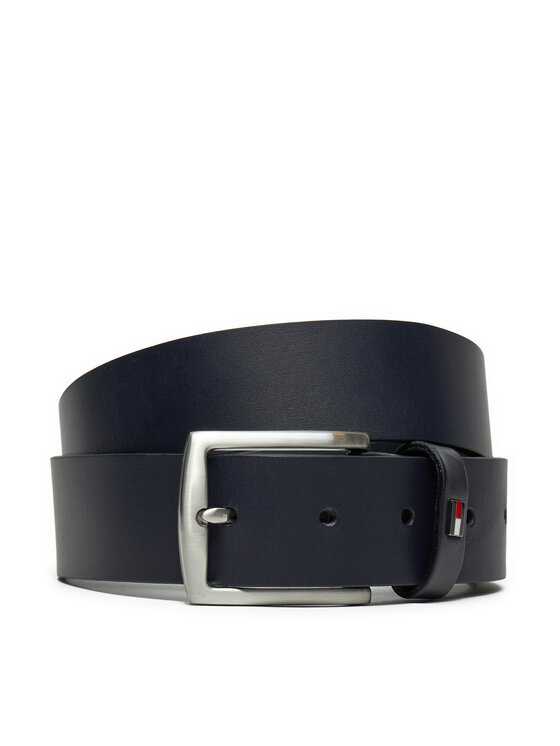 Tommy Hilfiger Pánský pásek Tommy Hilfiger AM0AM13011 Tmavomodrá
