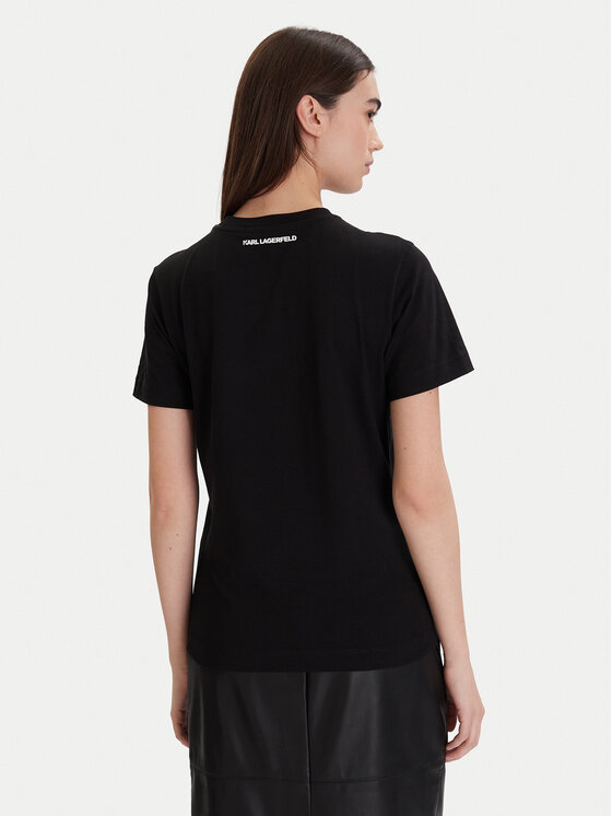 KARL LAGERFELD KARL LAGERFELD Majica A1W17129 Črna Regular Fit