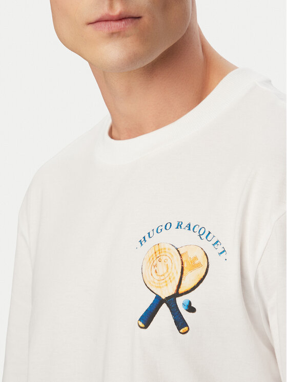 HUGO HUGO Футболка Nulaxo 50560093 Білий Regular Fit
