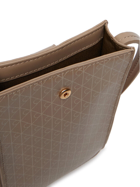 Calvin Klein Rankinė telefonui Calvin Klein Emblem Aop Phone Crossbody LV04F1115G Ruda