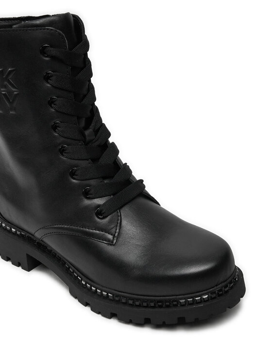 DKNY Šnurovacia obuv DKNY K4433012 Čierna