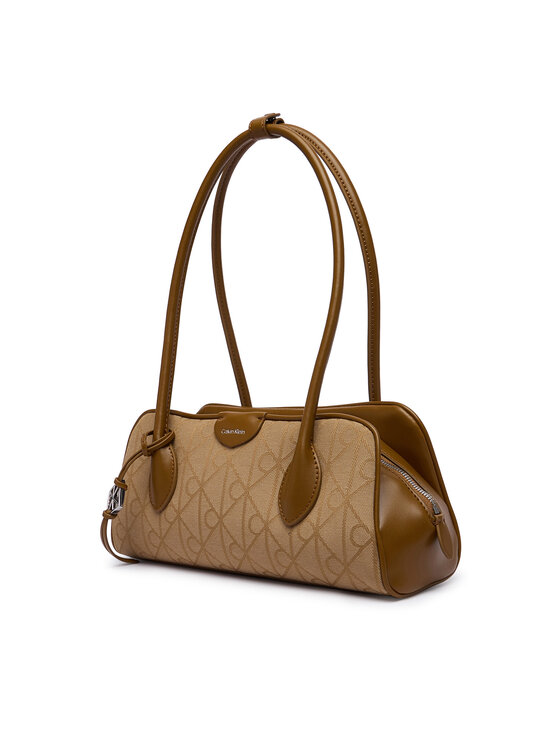 Calvin Klein Τσάντα Calvin Klein Emblem Trio Jacquard LV04F3744G Καφέ