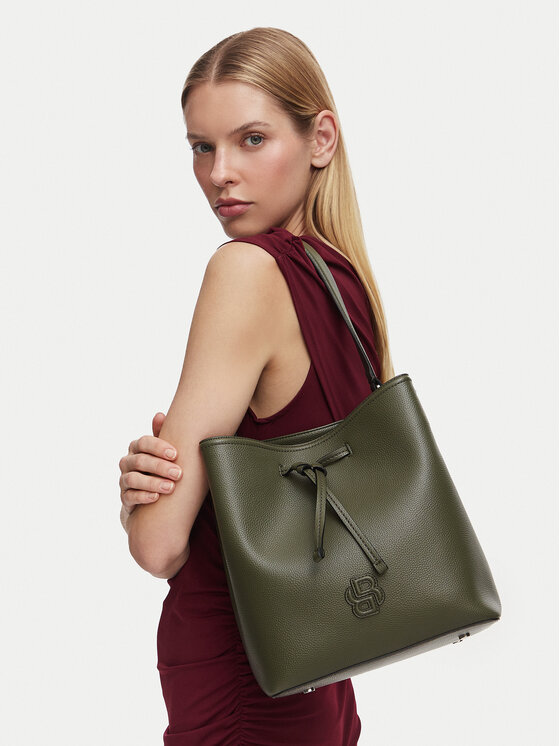 BOSS Rankinė BOSS Anett Drawstring 50567602 Tamsiai žalia