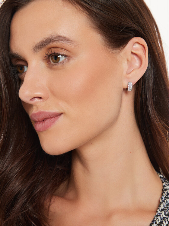 Guess Náušnice Guess JUBE04 583JW Strieborná