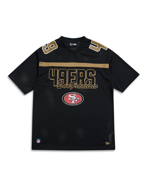 New Era New Era Футболка Saf49E Mesh Graphic Jersey 60596390 Чорний Regular Fit