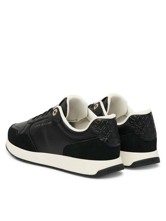 Tommy Hilfiger Sneakersy Tommy Hilfiger Monogram Mix Material Runner FW0FW09267 Čierna