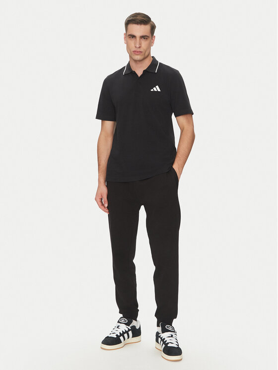 adidas adidas Поло Essentials Small Logo JE9023 Чорний Regular Fit