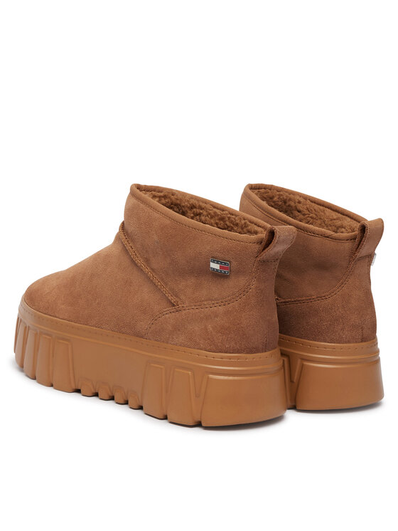 Tommy Jeans Śniegowce Tommy Jeans Tjw Suede Platform Boots Wl EN0EN03158 Brązowy jasny