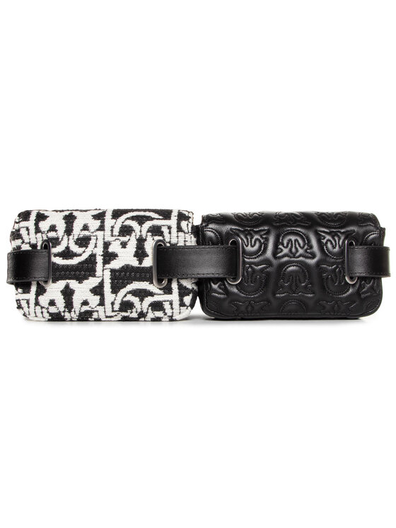 PINKO Nerka PINKO Love Doubletiny Monogram Fl AI 20-21 PLTT 1P21X3 Y6NQ Czarny