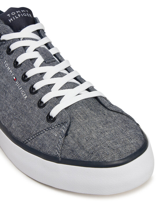 Tommy Hilfiger Tenisenes Tommy Hilfiger Th Hi Vulc Low Core Chambray FM0FM05389 Zils