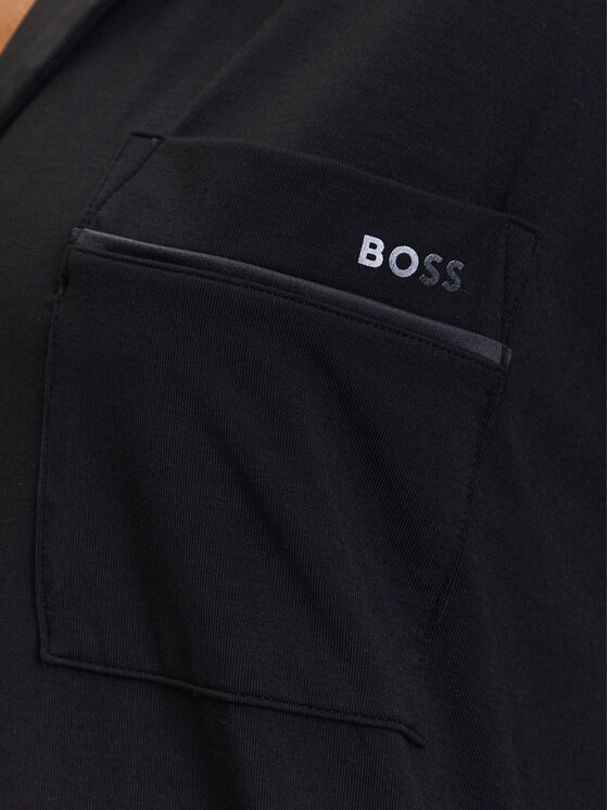 BOSS BOSS Сорочка-піжама Sheen 50545588 Чорний Relaxed Fit
