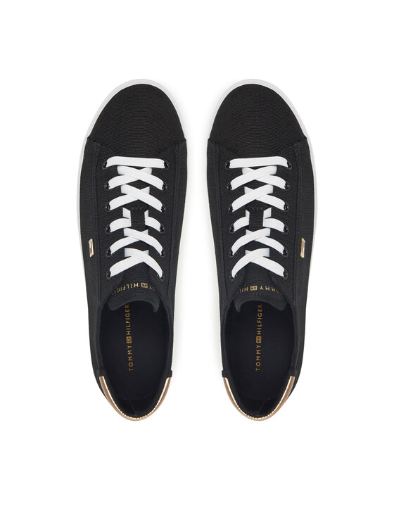 Tommy Hilfiger Tenisky Tommy Hilfiger Vulc Canvas Lace Up Sneaker FW0FW08647 Čierna