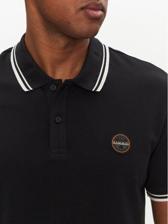 Napapijri Napapijri Поло E-Macas NP0A4ID59411 Чорний Regular Fit
