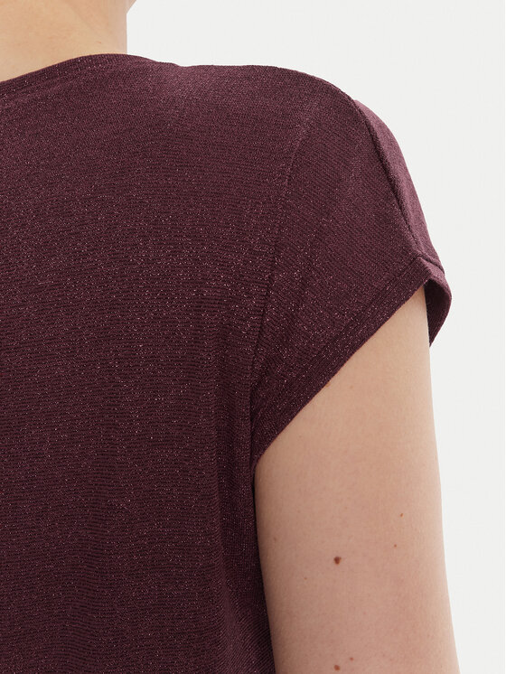 ONLY ONLY T-Shirt Silvery 15136069 Μπορντό Loose Fit