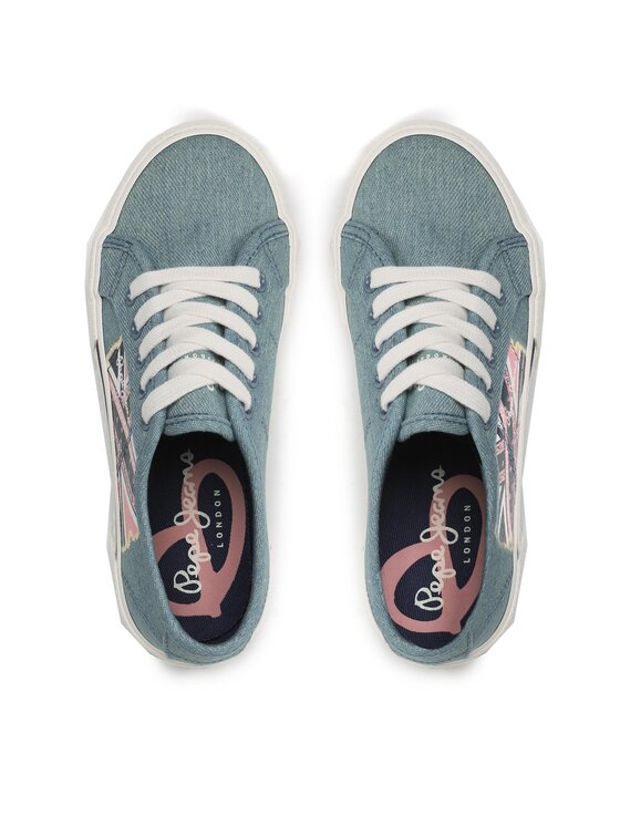 Pepe Jeans Кросівки Pepe Jeans Brady Flag G PGS30563 Голубий