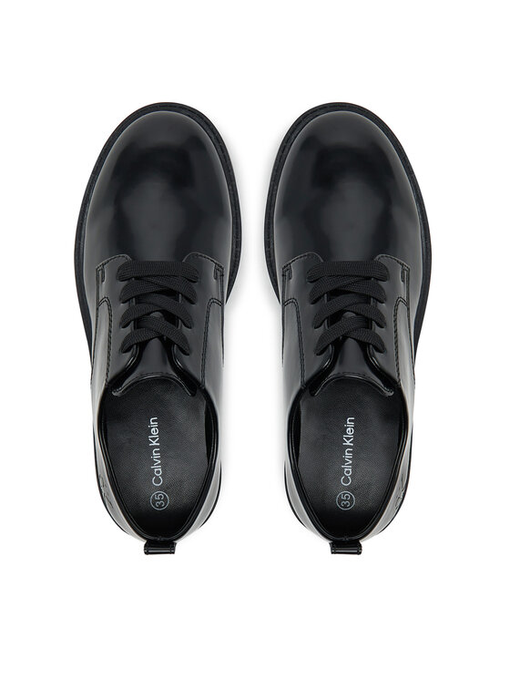 Calvin Klein Oxfordky Calvin Klein Low Cut Lace-Up Shoe V3X4-83182-1453 D Čierna