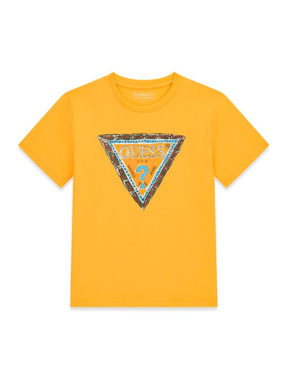 Guess Guess Футболка L6GI00 K8HM4 Жовтий Regular Fit