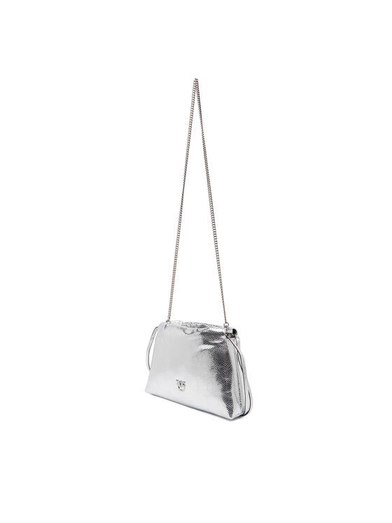 PINKO Ročna torba PINKO Mini Clutch+Manico SP Al 25-26 PLTT 105908 A2WD Srebrna