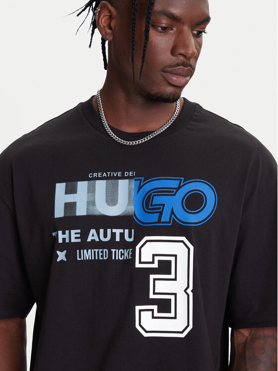 HUGO HUGO Camiseta Nesite 50544168 Negro Loose Fit