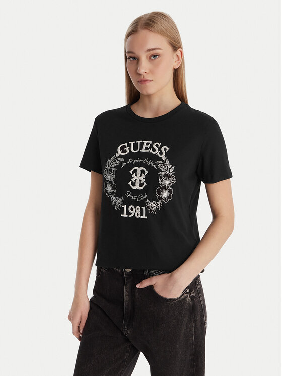 Guess Guess Camiseta V6RI12 J1314 Negro Regular Fit