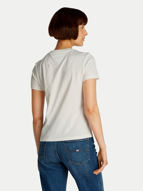 Tommy Jeans Tommy Jeans Camiseta Bubble DW0DW21338 Blanco Regular Fit