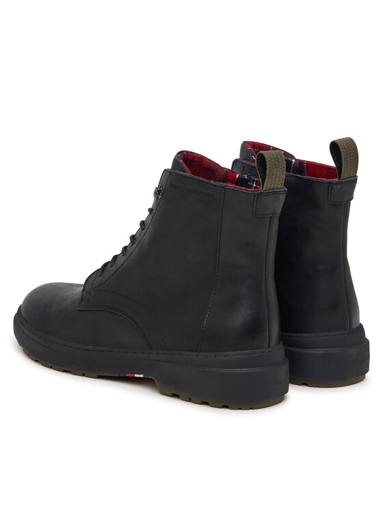Tommy Hilfiger Puszābaki Tommy Hilfiger Hilfiger Outdoor Warm Lth Boot FM0FM05960 Melns