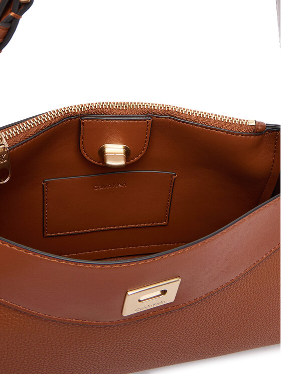 Calvin Klein Soma Calvin Klein Mix Media Shoulder Bag LV04F3886G Brūns